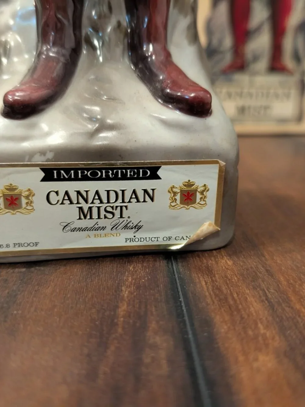 A-1969 Series Canadian Mist Whiskey Mountie Decanter Barton Distillery with Box